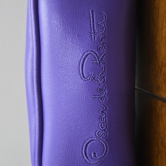 Oscar de la Renta Purple Cosmetic Bag - Picture 2 of 4